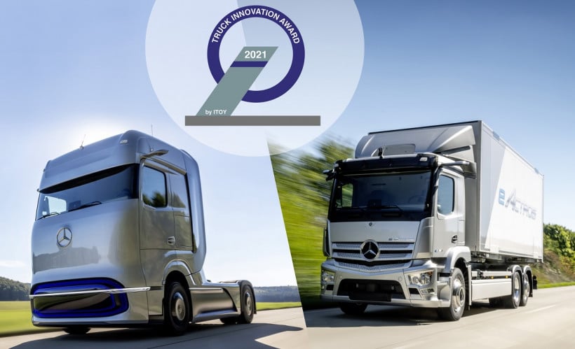 A Mercedes-Benz ganhou prêmio de inovação em caminhão 2021