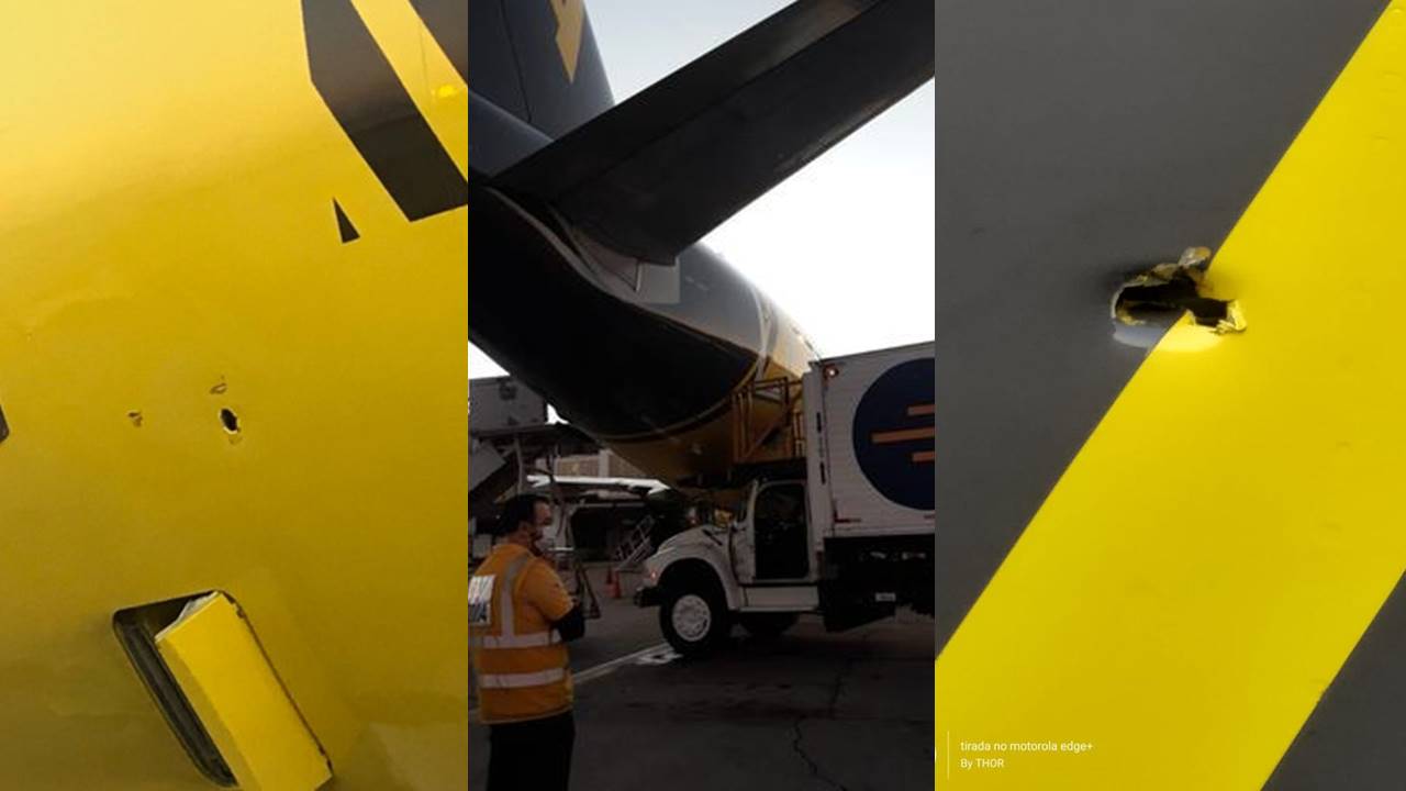 Caminhão causa dano em aeronave de nova companhia aérea