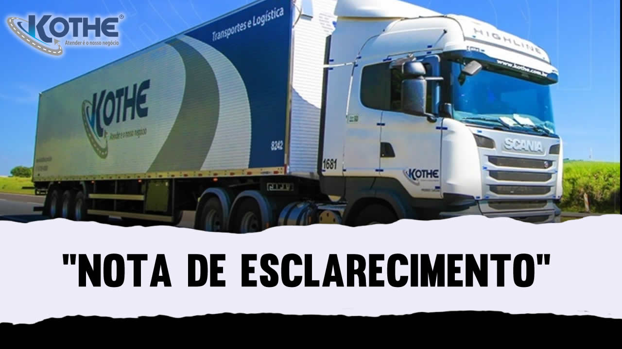 Kothe emite nota de esclarecimento sobre o motorista que abandonou o caminhão na Rodovia Fernão Dias