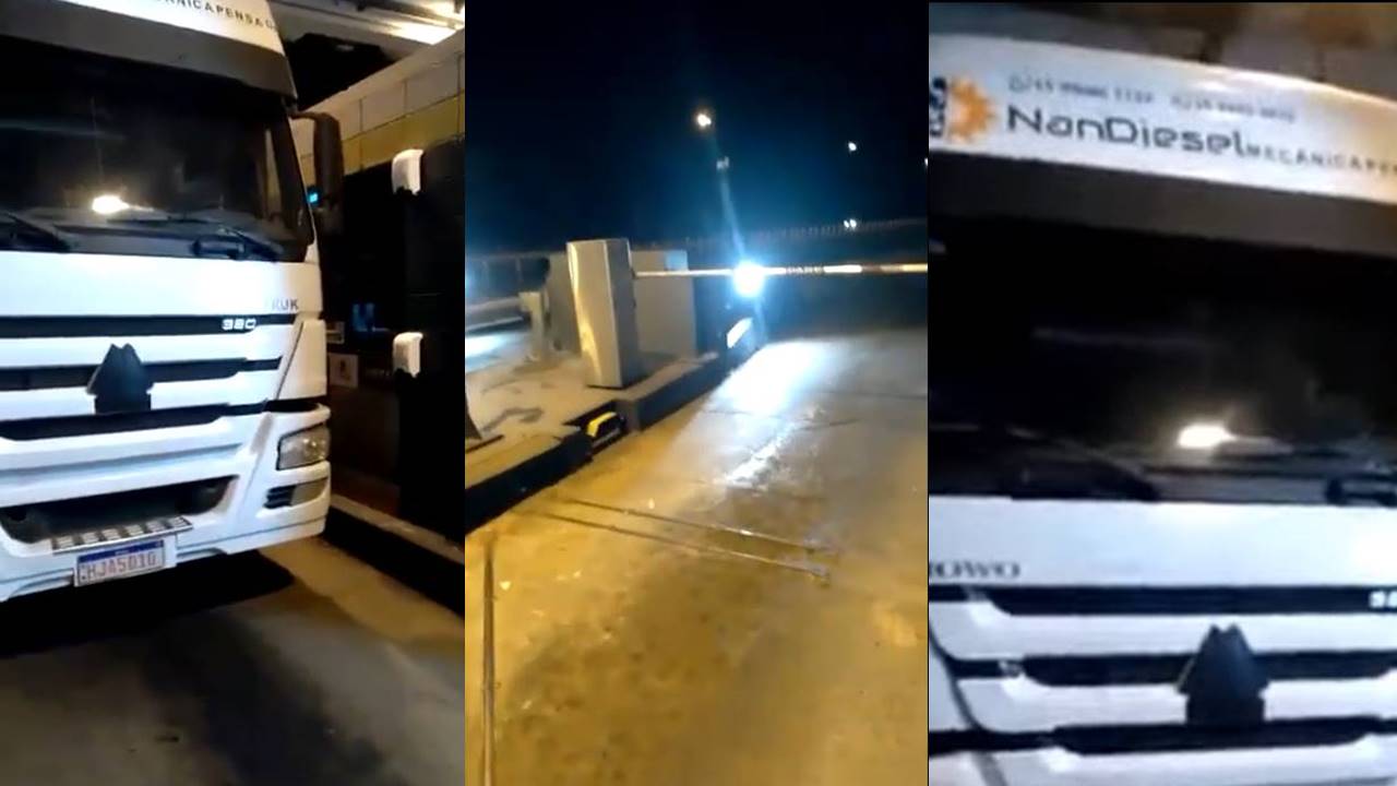 Caminhoneiro grava vídeo denunciando pedágio em Washington Luiz, Catanduva – SP.