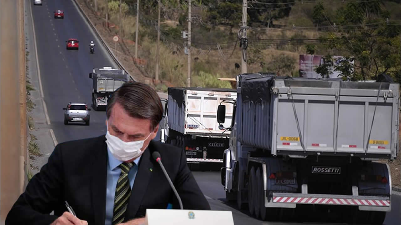 Para agradar os caminhoneiros, Bolsonaro altera política de frete