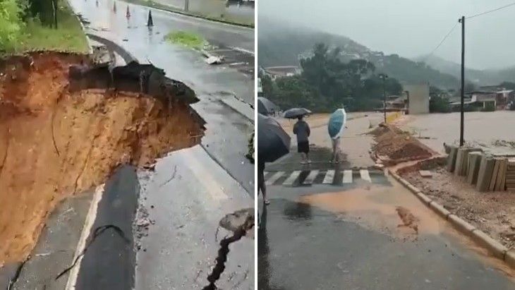 As principais estradas de MG estão interditadas em virtude das fortes chuvas