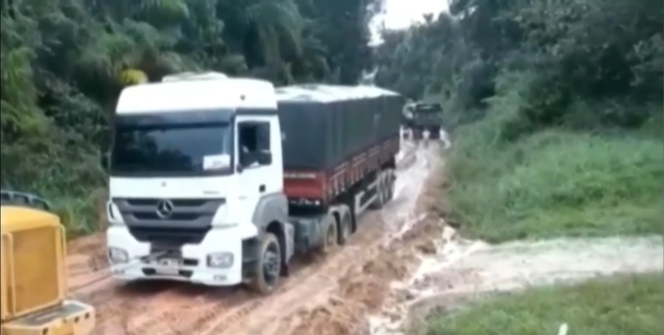 Caminhoneiros contam com o apoio da população para sobreviverem em meio a bloqueios no Pará