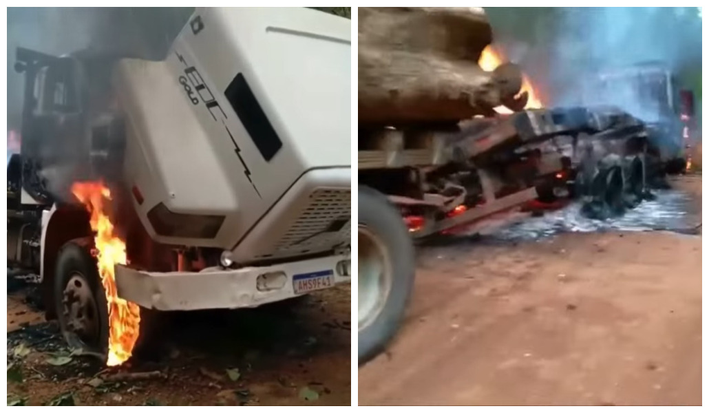 Caminhoneiro denuncia: Ibama colocou fogo no meu caminhão