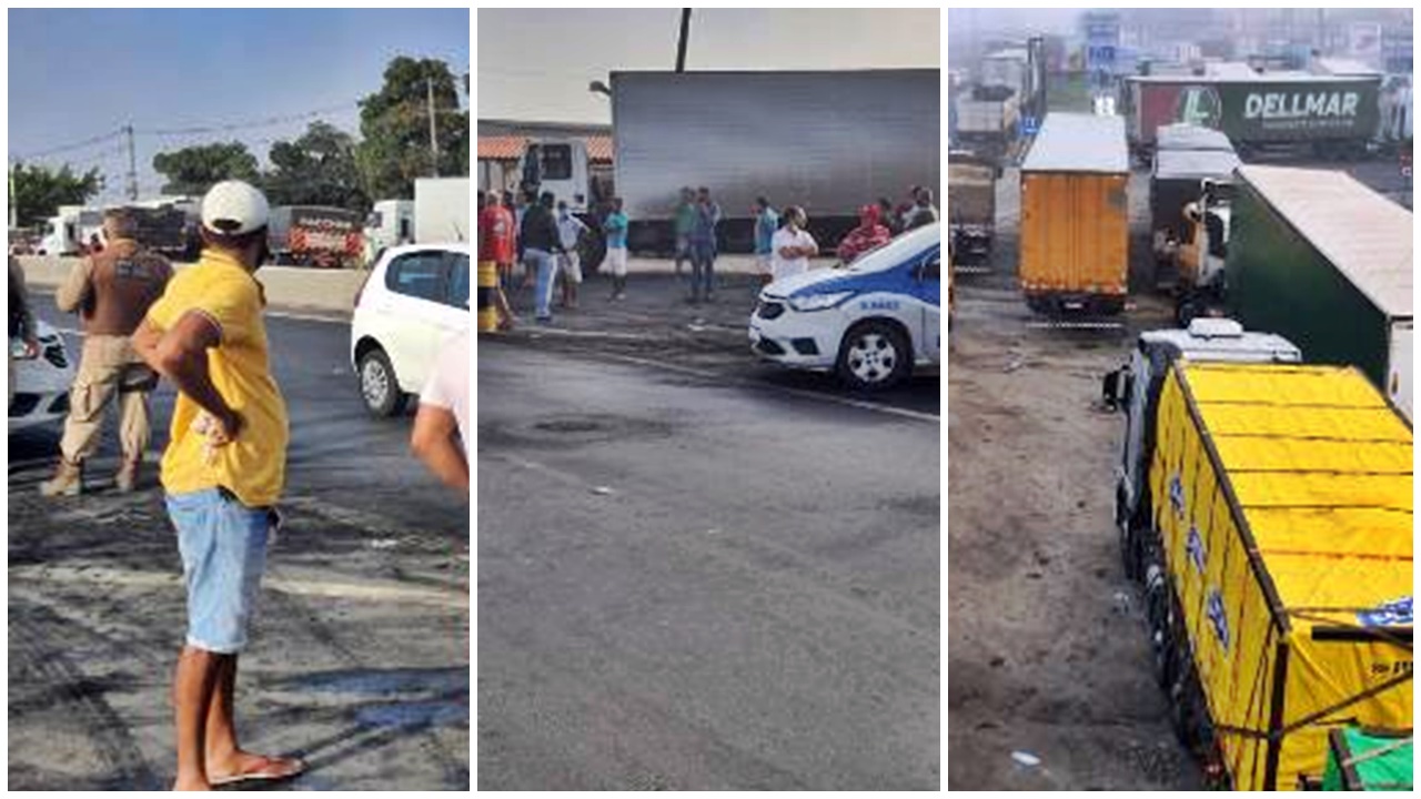 Caminhoneiros resolvem parar em Feira de Santana na Bahia