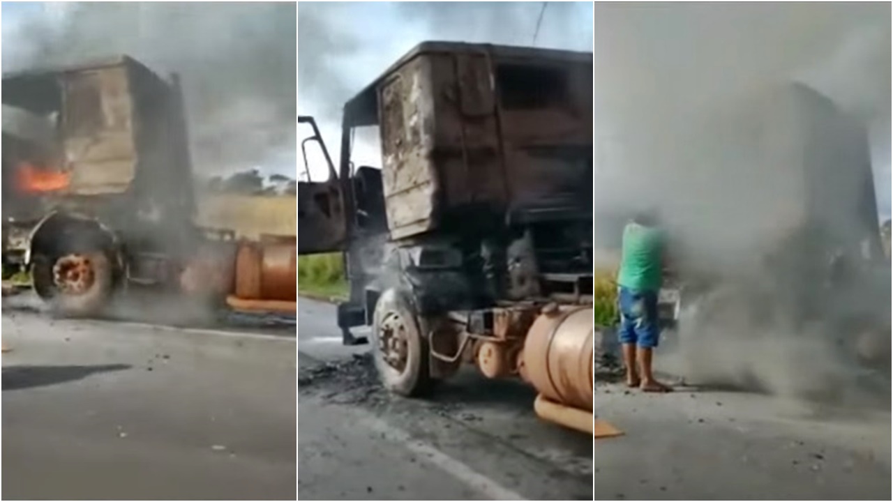 Caminhoneiro perde seu caminhão para as chamas e alega que a concessionária não tomou nenhuma atitude.